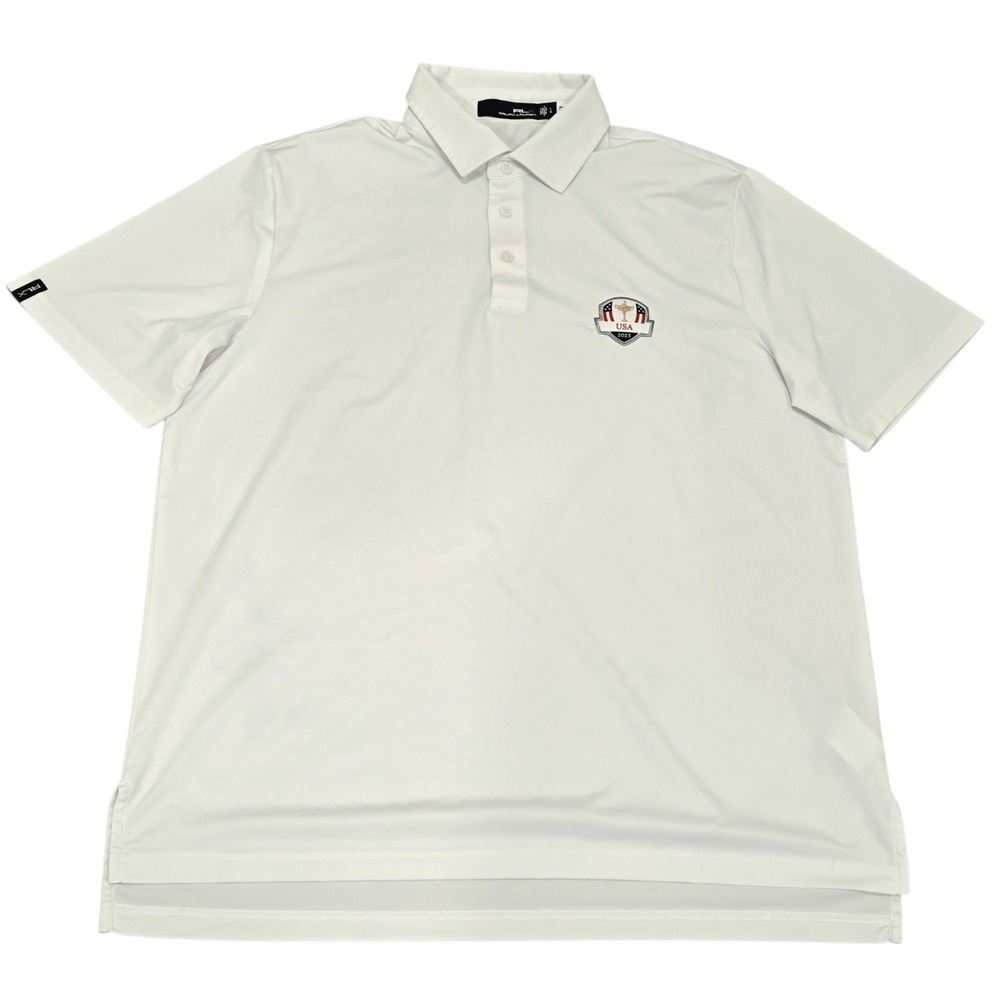RLX Ralph Lauren 2023 Ryder Cup USA Golf Polo Shirt Mens Large White Team USA